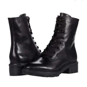 Dolce Vita Women's black Moto Biker Lace-Up Boots Size 10 NWT